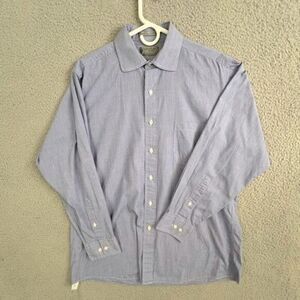 LORD & TAYLOR MENS DRESS SHIRT BLUE WITH STRIPES SIZE 16-32/33